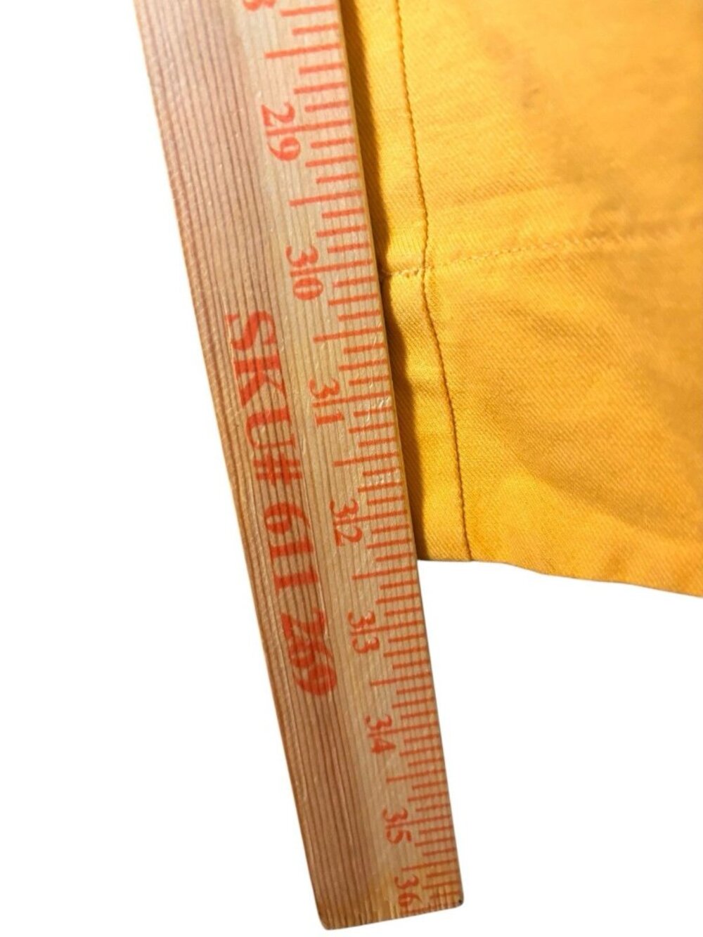 Boden Yellow Wide Leg Pants Womens US 12L Linen Blend High Rise Button - Picture 6 of 12